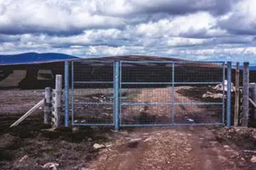 Electric fencing and gate on Millden Estate, Angus.